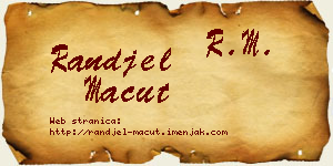 Ranđel Macut vizit kartica